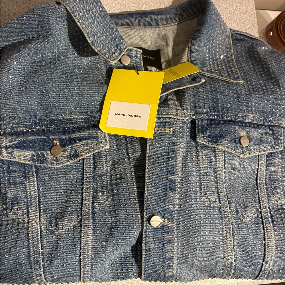 Marc Jacobs Blue Jean Jacket with Silver Accents